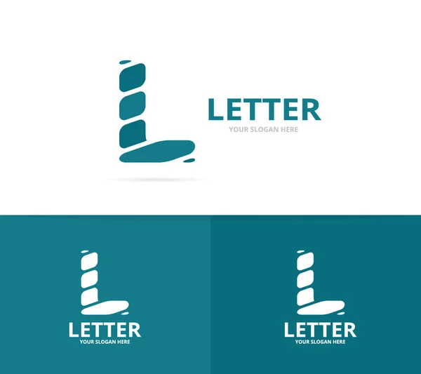 Unika vektor bokstaven L logo designmall. — Stock vektor