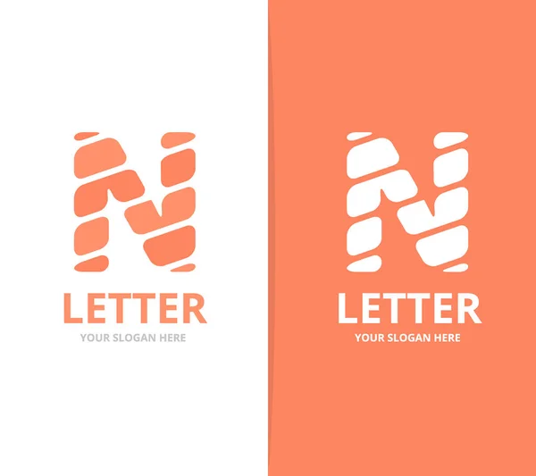 Unieke vector letter N logo ontwerpsjabloon. — Stockvector