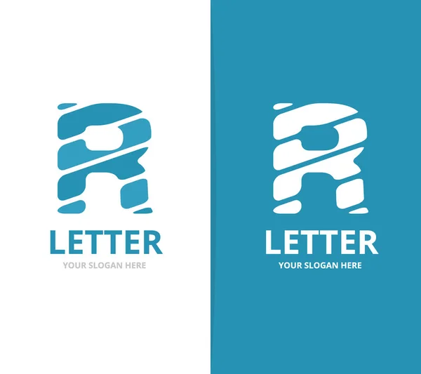 Unieke vector letter R logo ontwerpsjabloon. — Stockvector