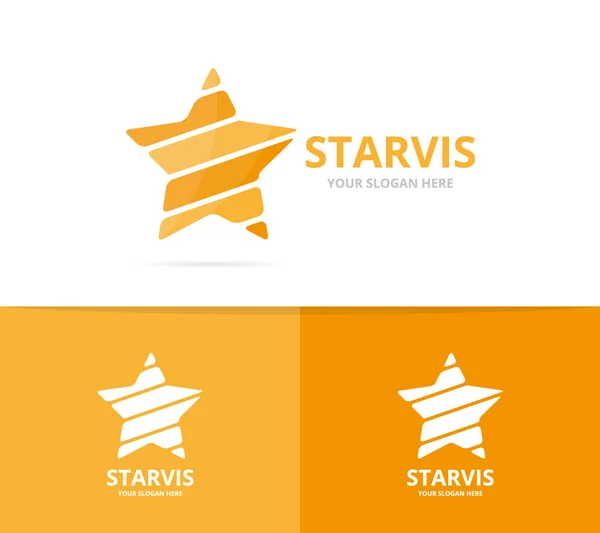 Vector van star-logo-combinatie. Leider en symbool of icoon te vieren. Unieke prestatie en luxe logo ontwerpsjabloon. — Stockvector