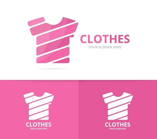 T シャツのロゴの組み合わせのベクトル。衣服と布のシンボルまたはアイコン。ユニークなアパレルとファッションのロゴタイプのデザイン テンプレート. — ストックベクタ