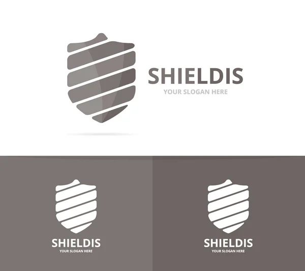 Vektor av sköld logotyp kombination. Säkerhet och skydda symbol eller ikon. Unik lag och guard logotype design mall. — Stock vektor