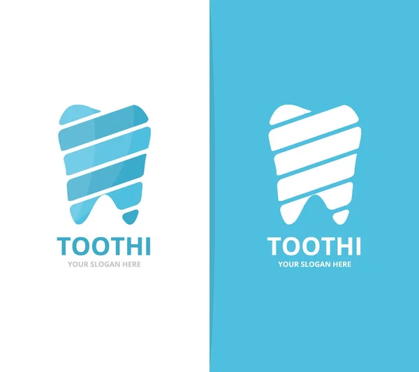 Vector de combinación de logotipo dental. Símbolo o icono dental y oral. Plantilla de diseño de logotipos médicos y clínicos únicos . — Vector de stock