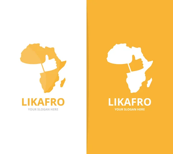 Vektorové Afrika a jako logo kombinaci. Safari a nejlepší symbol nebo ikonu. Unikátní geografii, šablona návrhu kontinentu a volba logotyp. — Stockový vektor