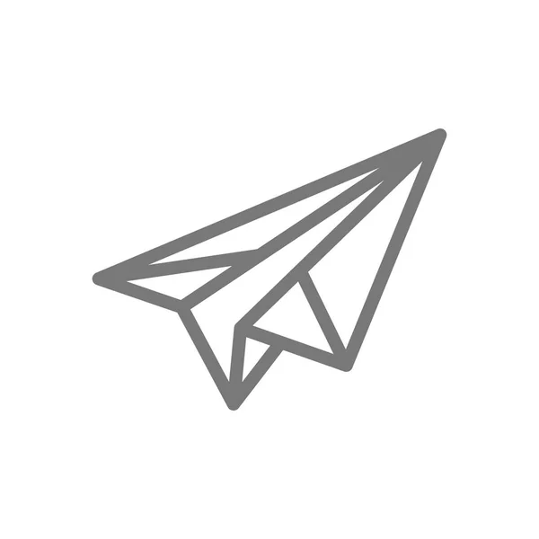 Enkel papper flygplan rad ikon. Symbol och tecken vektor illustration design. Isolerad på vit bakgrund — Stock vektor