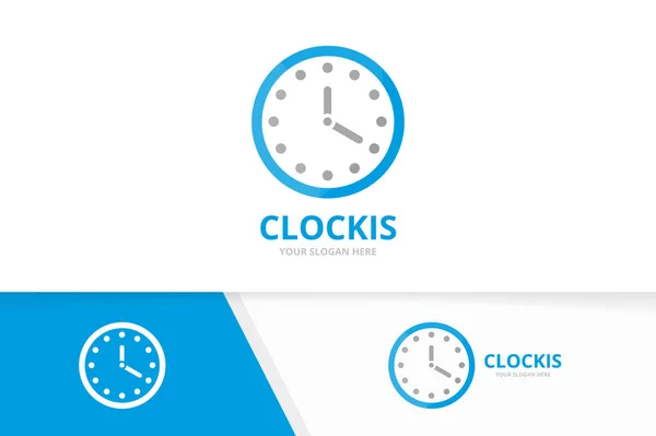 Vektör saat logo bileşimi. Saat ve saat sembol veya simge. Benzersiz hızlı logo tasarım şablonu. — Stok Vektör