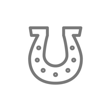 Basit at nalı satırı simgesi. Vektör çizim tasarım sembolü ve işareti. Beyaz arka plan üzerinde izole