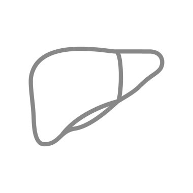 Karaciğer çizgisi ikonu. Sağlıklı iç organ sembolü