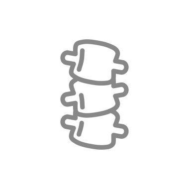 Omurga hastalığı çizgisi ikonu. Spondylolistez, foraminal stenoz, osteokondrosis sembolü