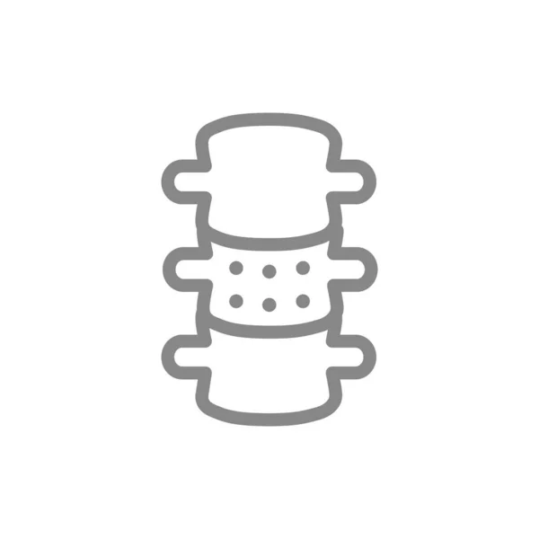 Intervertebral hernia line icon. Ankylosing spondylitis, disease spinal canal symbol — Stock Illustration Intervertebral hernia line icon. Ankylosing spondylitis, disease spinal canal symbol Royalty Free Stock Illustrations