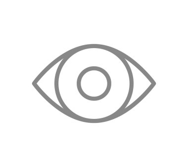 İnsan gözü çizgisi simgesi. Görsel sistem sembolünün organı