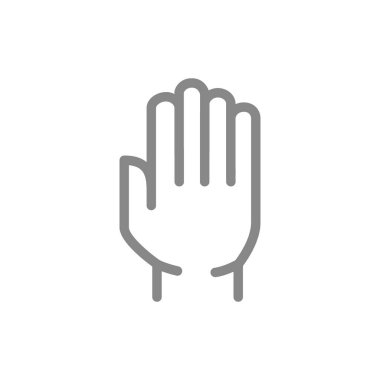 İnsan el çizgisi simgesi. Hijyen, insan koruma sembolü