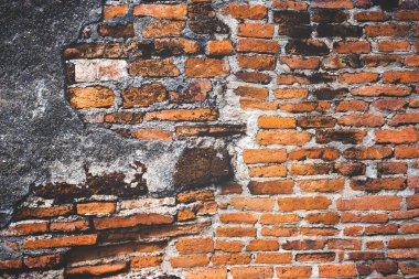 Eski dış tuğla duvar arka plan vintage tarzı grung doku