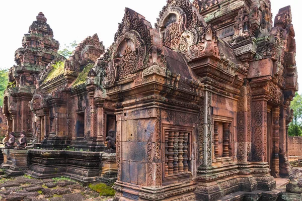 Erstaunliche Tempel alten Bajon Burg, angkor thom, siem ernten, ca — Stockfoto