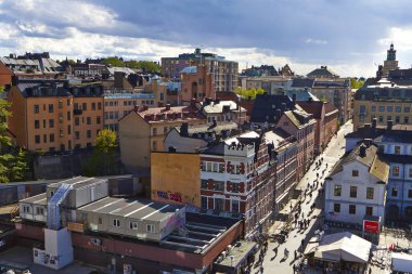 Bir sürü bulutlar, İsveç Stokholm için görüntüleyin