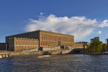Royal palace Stockholm, İsveç'te görünümüne