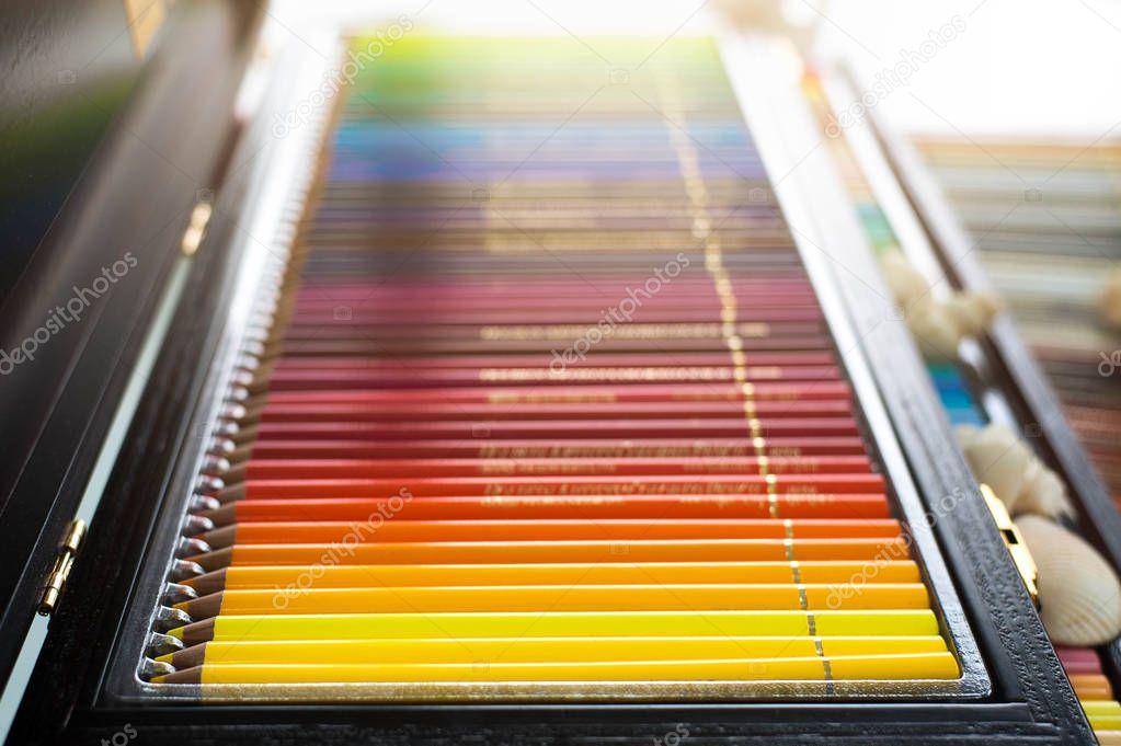 A set of colored pencils