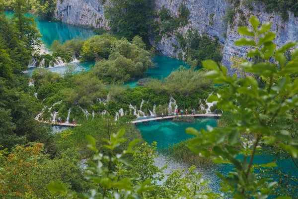 Plitvice Lakes Ulusal Parkı, Hırvatistan. Dünyanın en güzel yerlerinden biri.. — Stok fotoğraf