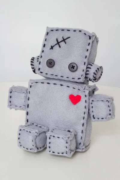 Soft Robot Toy on white — Stock Photo, Image