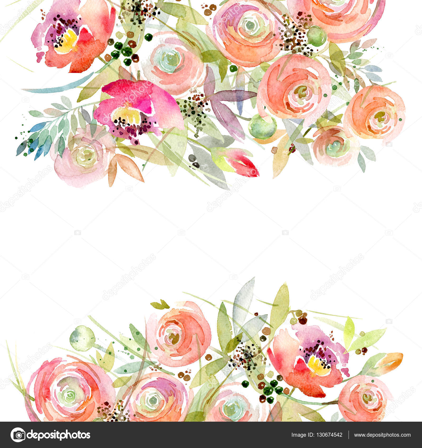Watercolor flower background. vintage flower. greeting card. — Stock Photo © dobrynina_art ...
