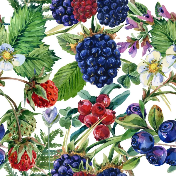 forest berries seamless pattern