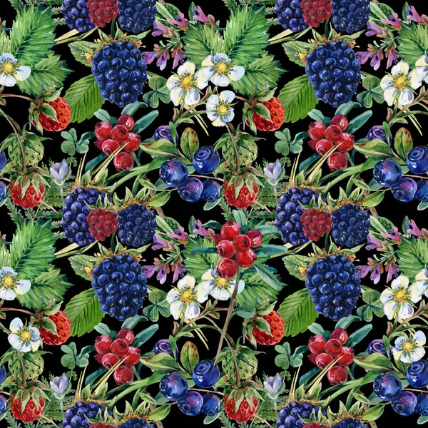 forest berries seamless pattern