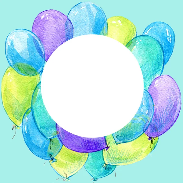 watercolor balloons for Birthday