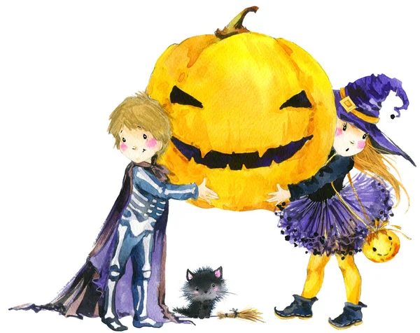 halloween boy and girl