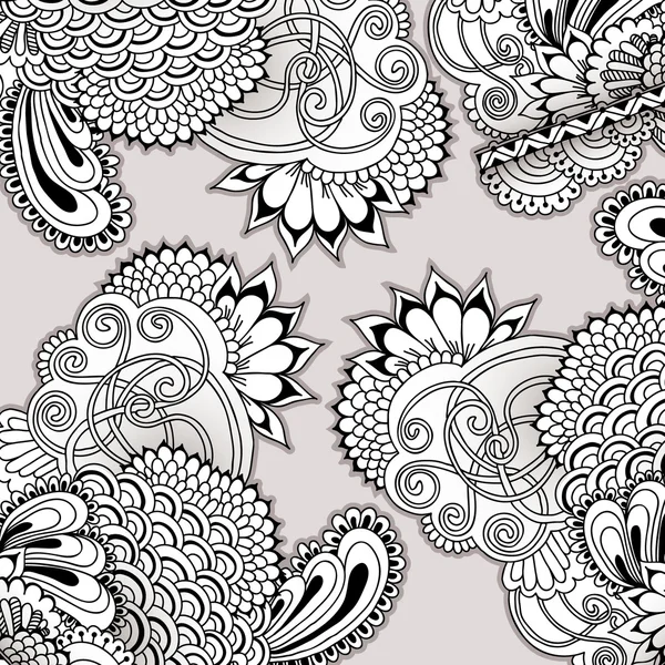 Ornamento doodle desenhado à mão . — Vetor de Stock