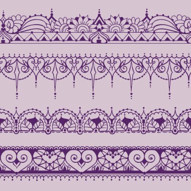 Kına dövme tarzı sonsuz çizgiler kroki