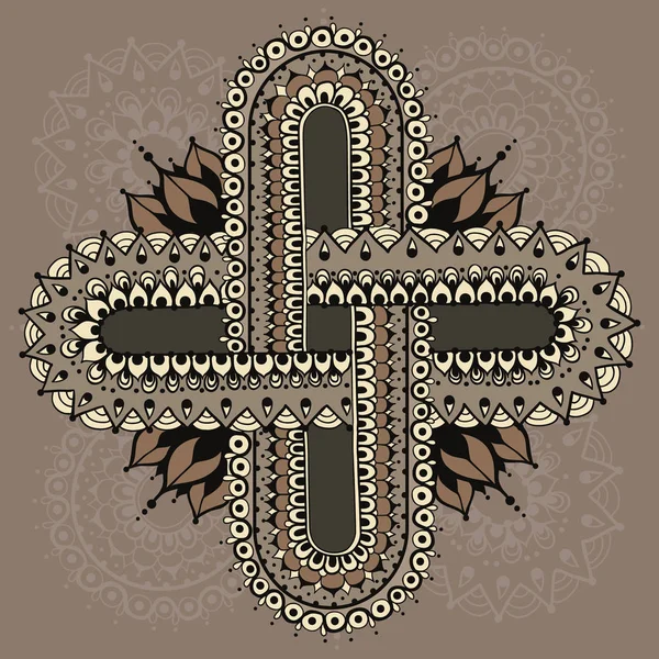 Modèle de tatouage Infinity dans le style mehndi — Image vectorielle