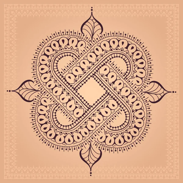 Modèle de tatouage Infinity dans le style mehndi — Image vectorielle