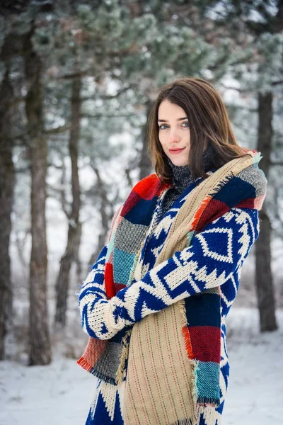 Retrato de invierno de chica encantadora — Foto de Stock