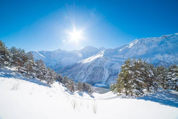 Winter Day Landscape Mountains — Stock Photo, Image