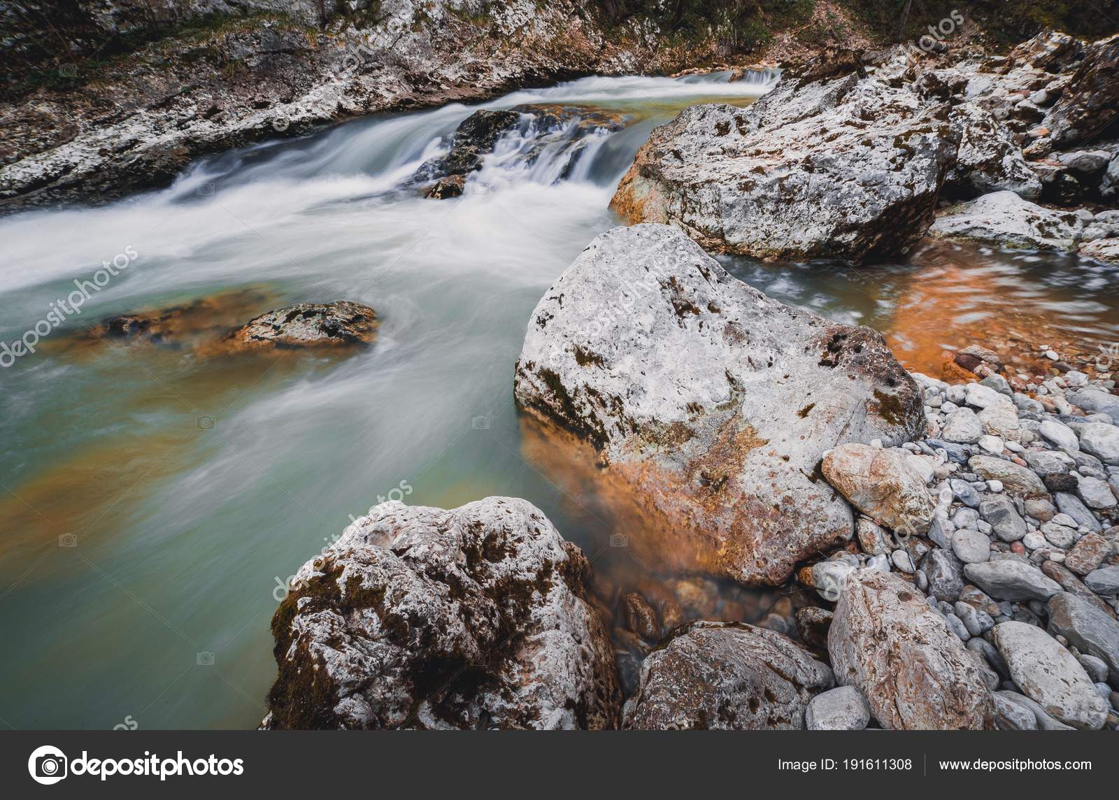 Streaming River Mountains Stock Photo C Vladimirnoskov 191611308