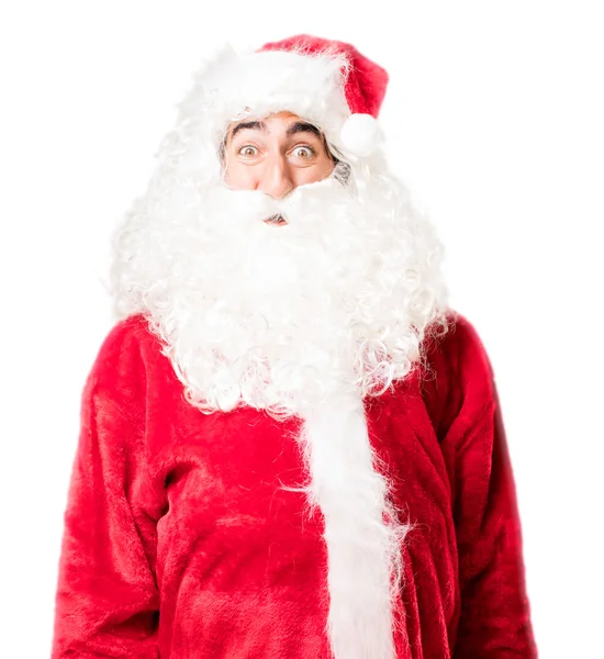 Santa claus in verrast pose — Stockfoto