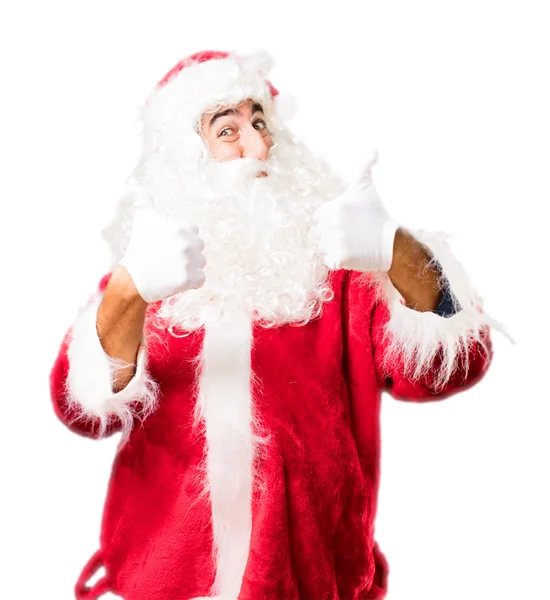 Santa claus visar okej tecken — Stockfoto