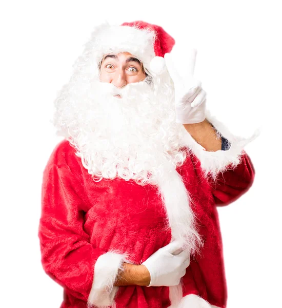 Santa Claus mostrando signo de bien —  Fotos de Stock