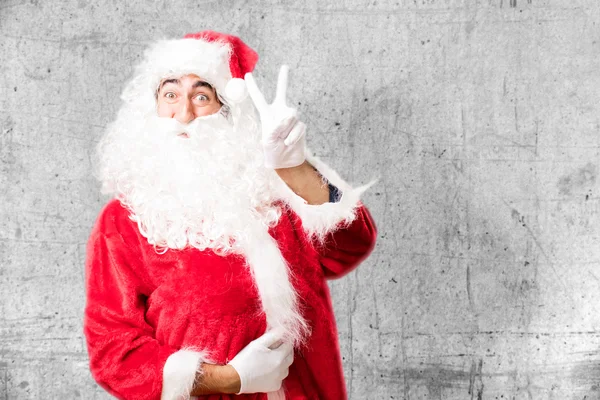 Santa claus visar okej tecken — Stockfoto