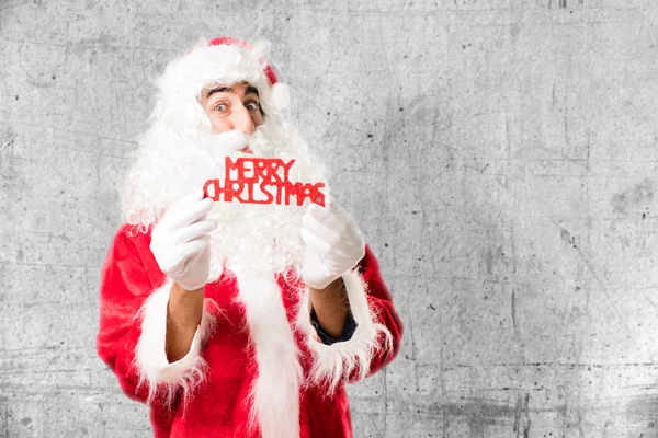 Santa claus in verrast pose — Stockfoto