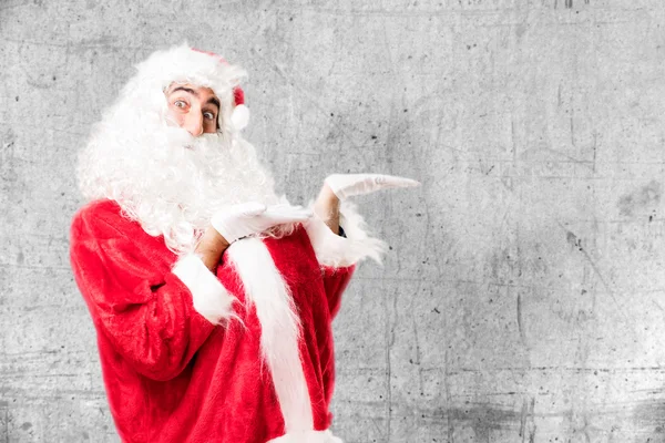 Santa claus zobrazeno znaménko — Stock fotografie