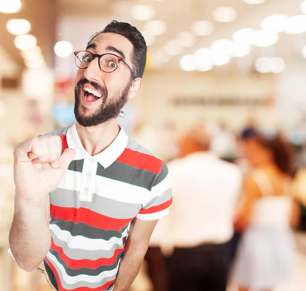Happy young man in proud pose — Stock Photo, Image