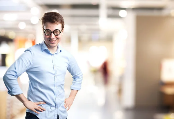 Loco joven bromeando — Foto de Stock