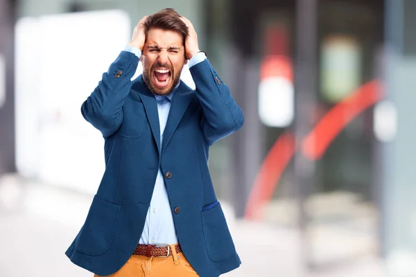 Triste uomo d'affari con concetto perdente — Foto Stock