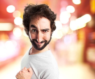 gurur rock yıldızı kızgın poz