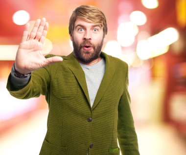 Dur hareketi ile sürpriz iş adamı