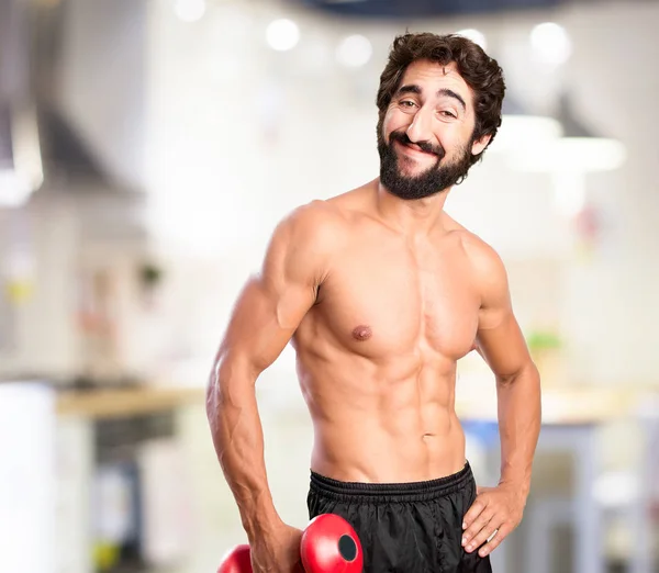 Happy strong sport man — Stock Photo, Image