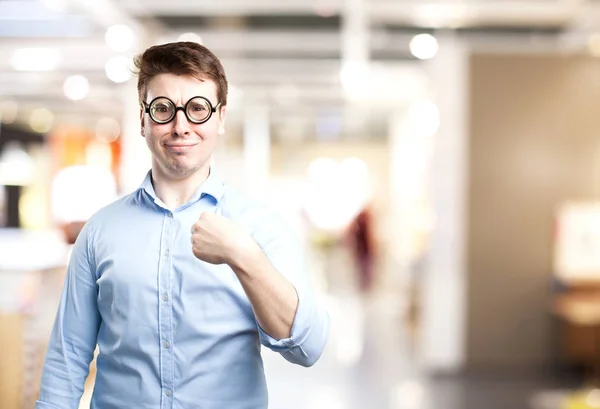 Loco joven bromeando — Foto de Stock