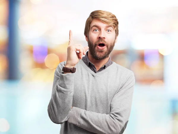 Surprised businessman having idea — Stock Photo, Image