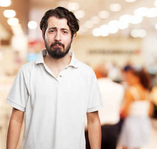 Sad young man crying — Stock Photo, Image